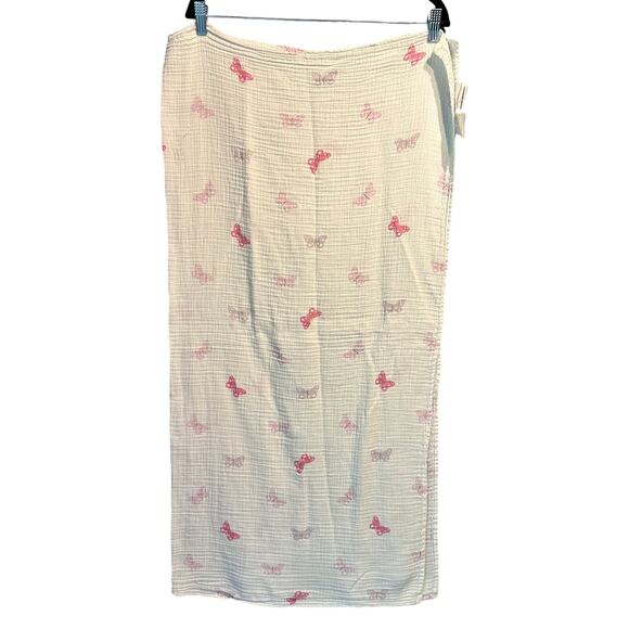 aden Gauze Blanket Swaddle Baby Girl Butterflies Pink Purple - Picture 1 of 8